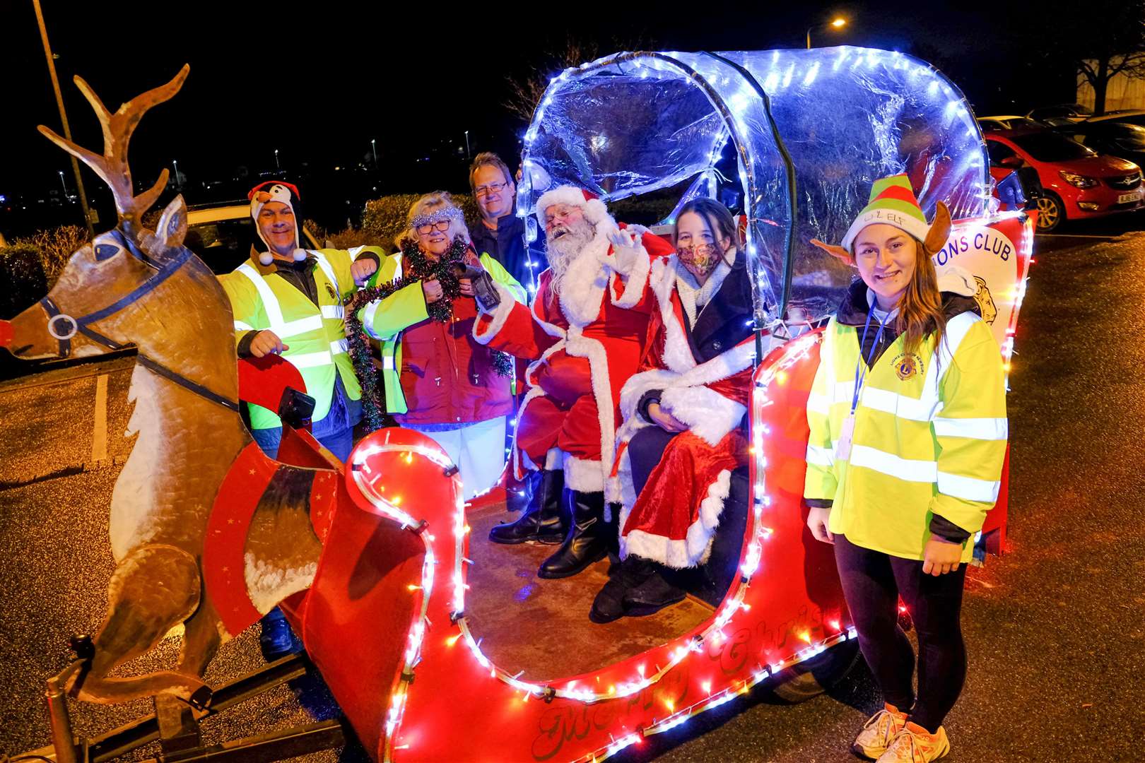 Santa journeying around West Berkshire in previous years