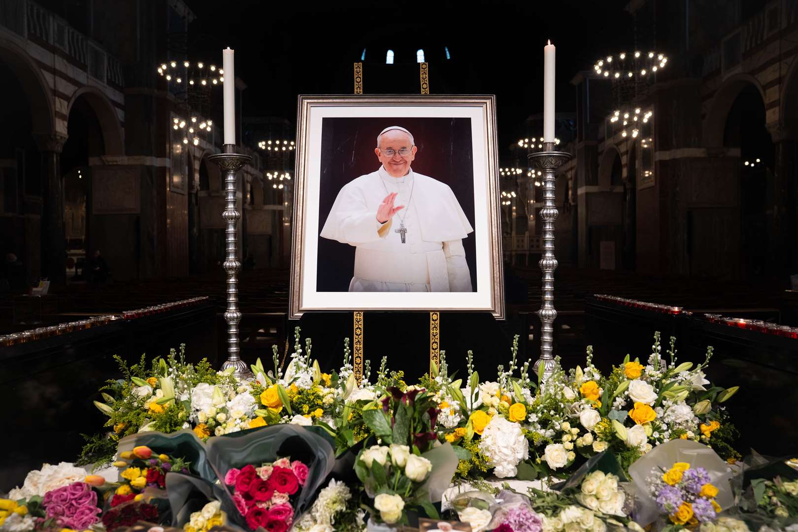 Michelle O’Neill has confirmed she will attend the funeral of Pope Francis (James Manning/PA)