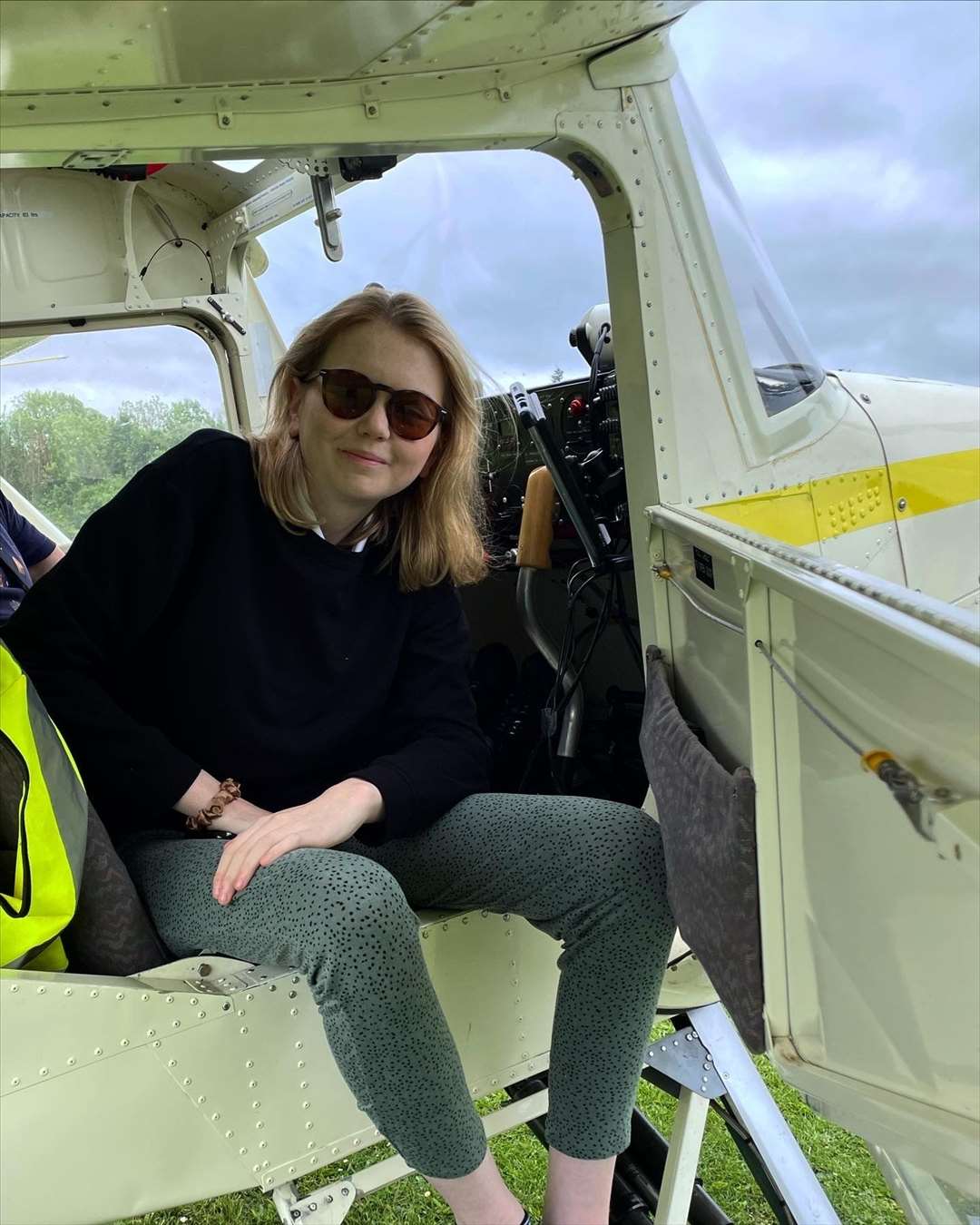 Abi Evans' first solo take off