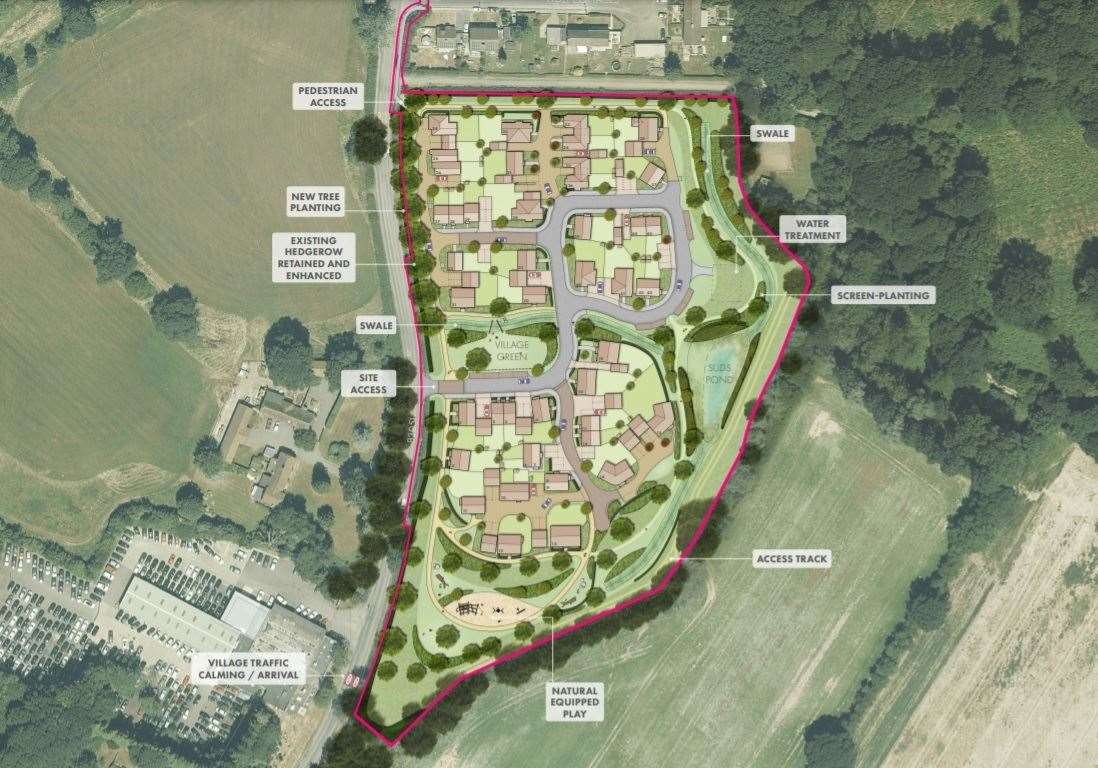 The proposed lay-out in Ashford Hill. (51539190)