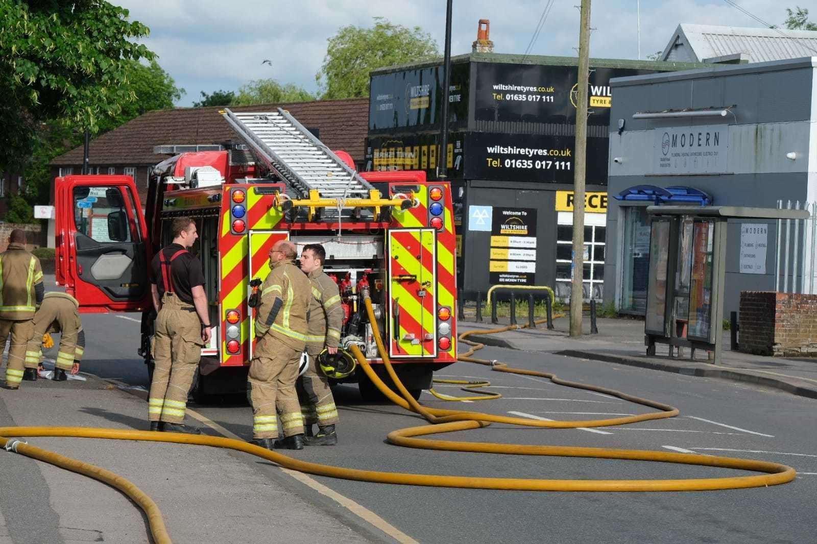 A fire has broken out at Wiltshire Tyres today (Tuesday) (57183095)