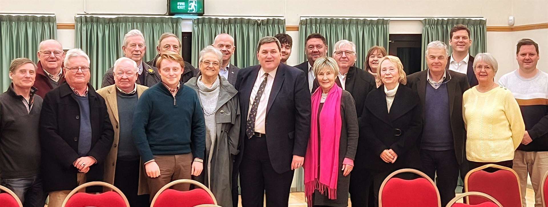 Kit (centre) at last month's meeting of the North West Hampshire Conservative Association