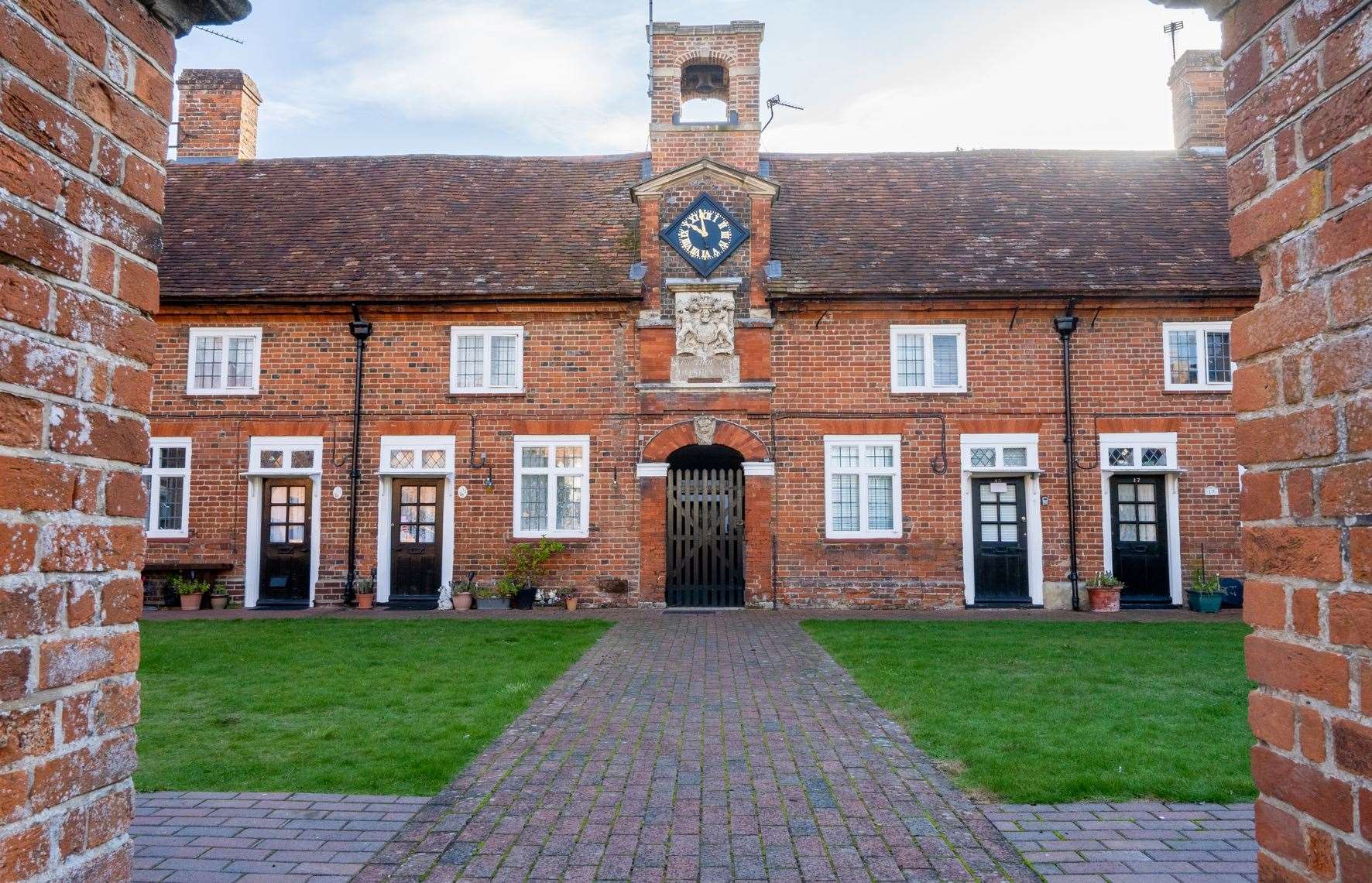 Entrance to St Bartholomew's almshouses in Argyle Road, Newbury