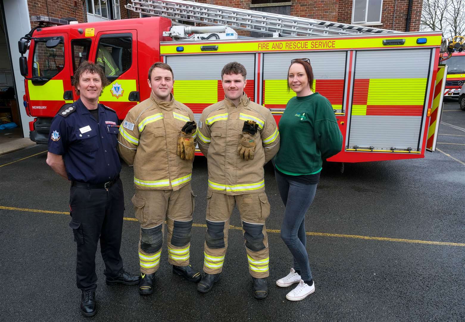 Fire crew at Newbury Fire Station