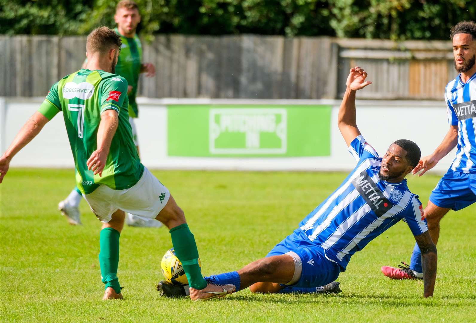 Versatile defender Levi Heholt slides into a challenge