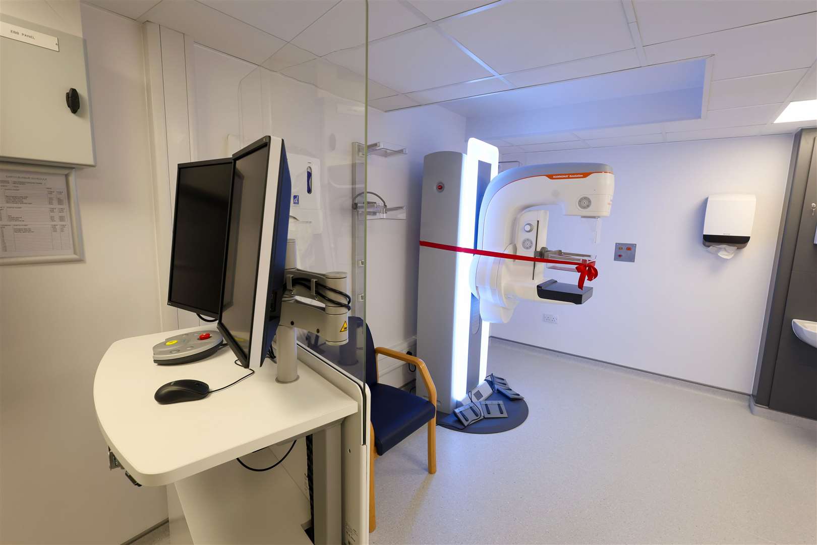 Mammography room inside the new Alston Imaging Suite