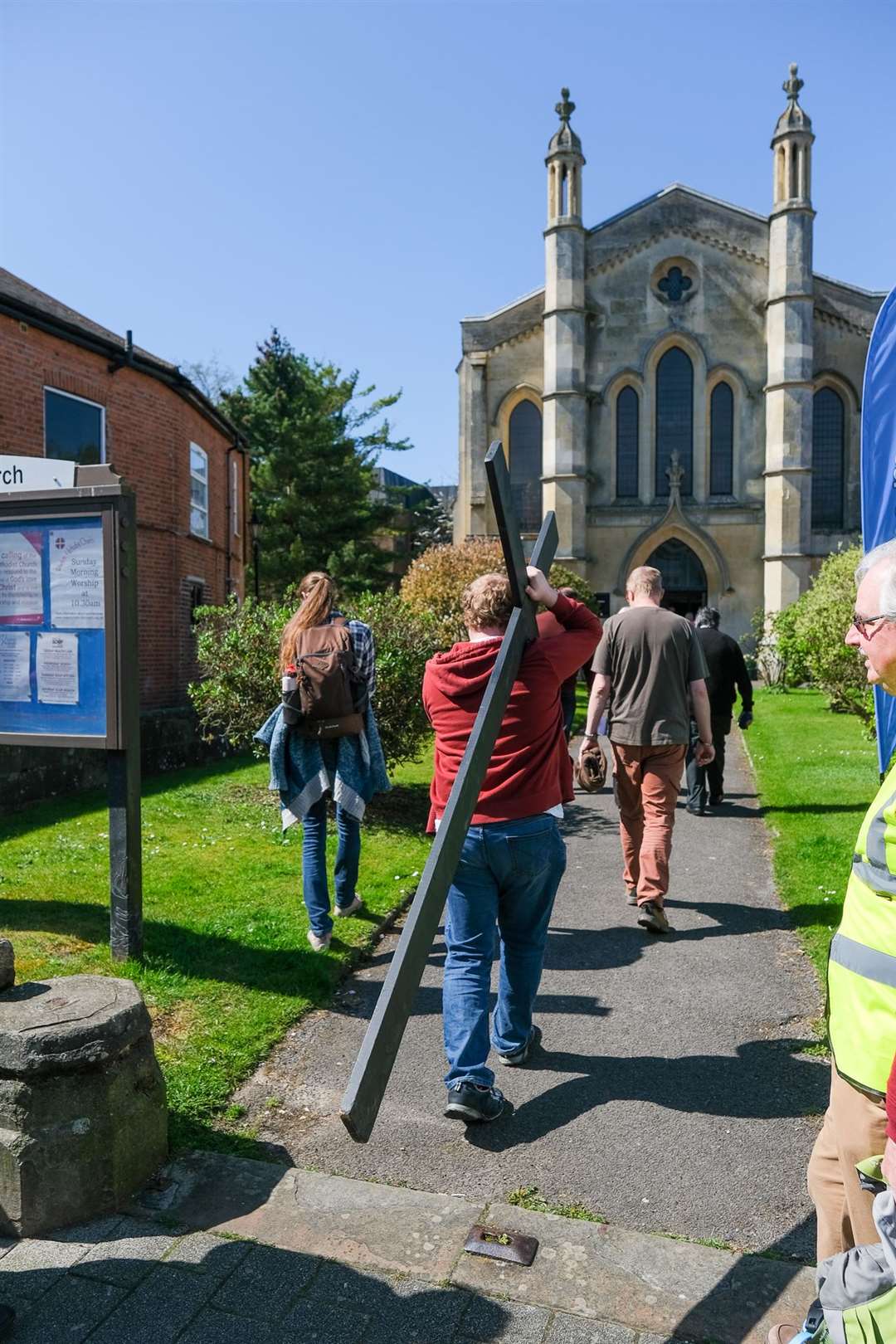 The walk ended at Newbury Methodist Church