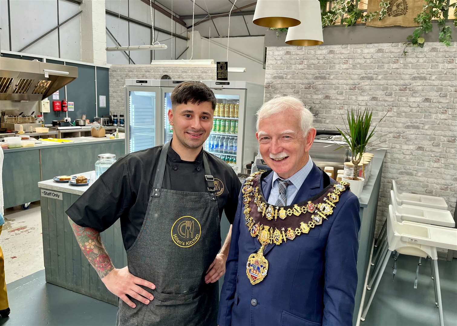 Sammy Hillen and Mayor of Newbury Andy Moore