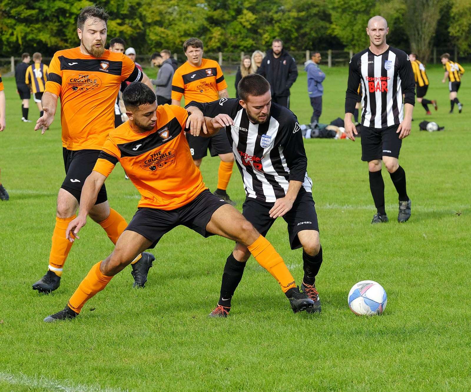 Tussling for the ball