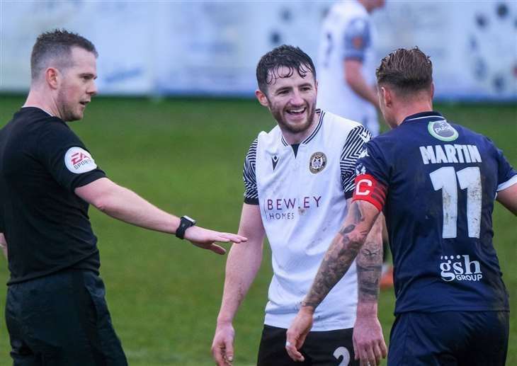 Louis McGrory in action for Hungerford Town in a previous spell with the club