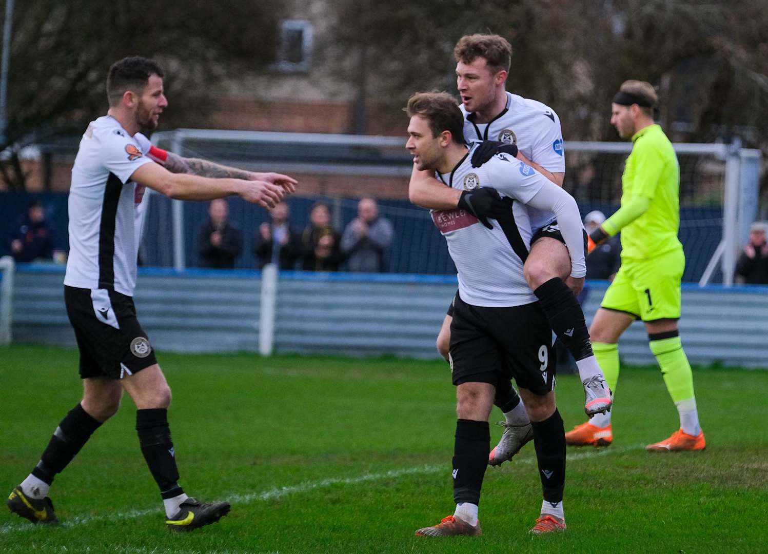 Ryan Seager celebrates after scoring his penalty