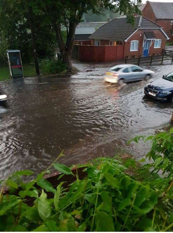 Shaw Road flooded 2016