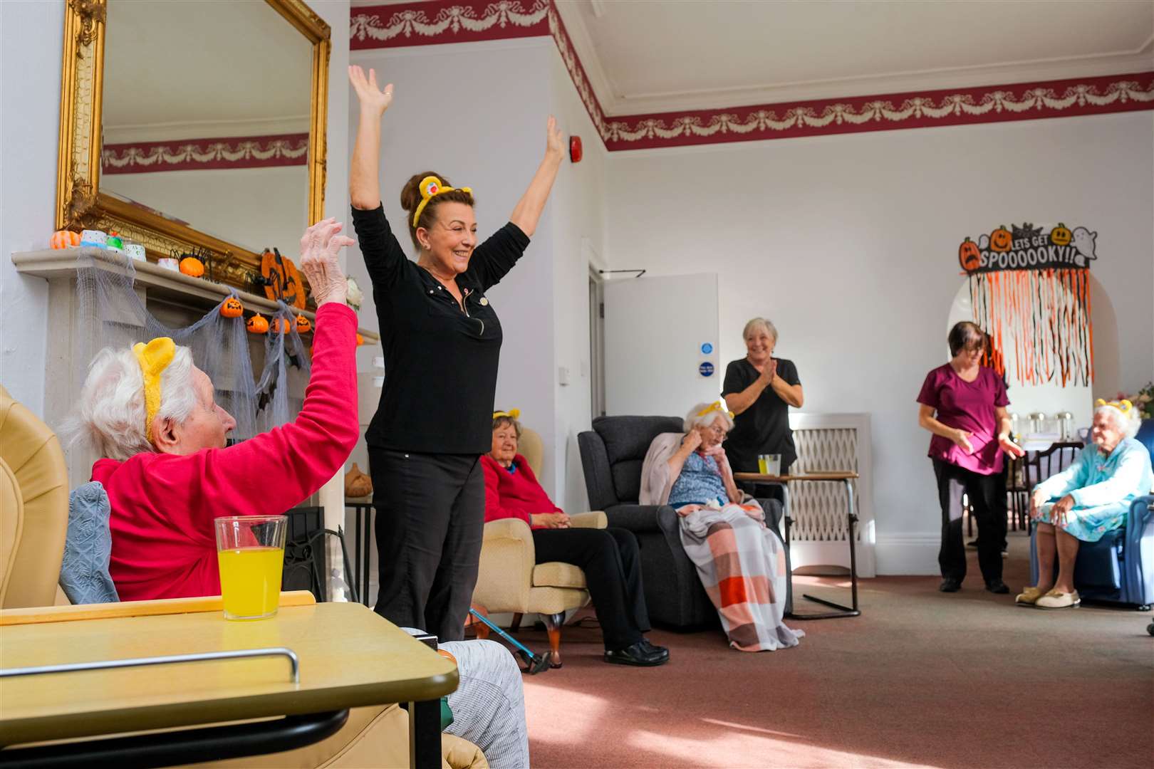 Joe Wicks 1,000 burpee challenge at Enbridge House Care Home in Woolton Hill