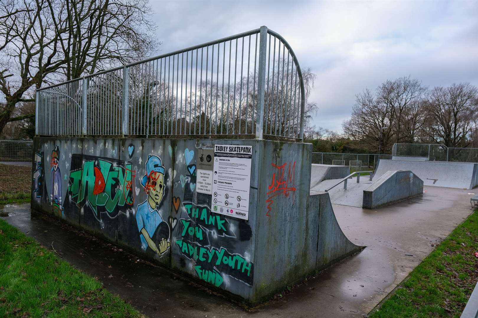 The existing skatepark in Tadley common