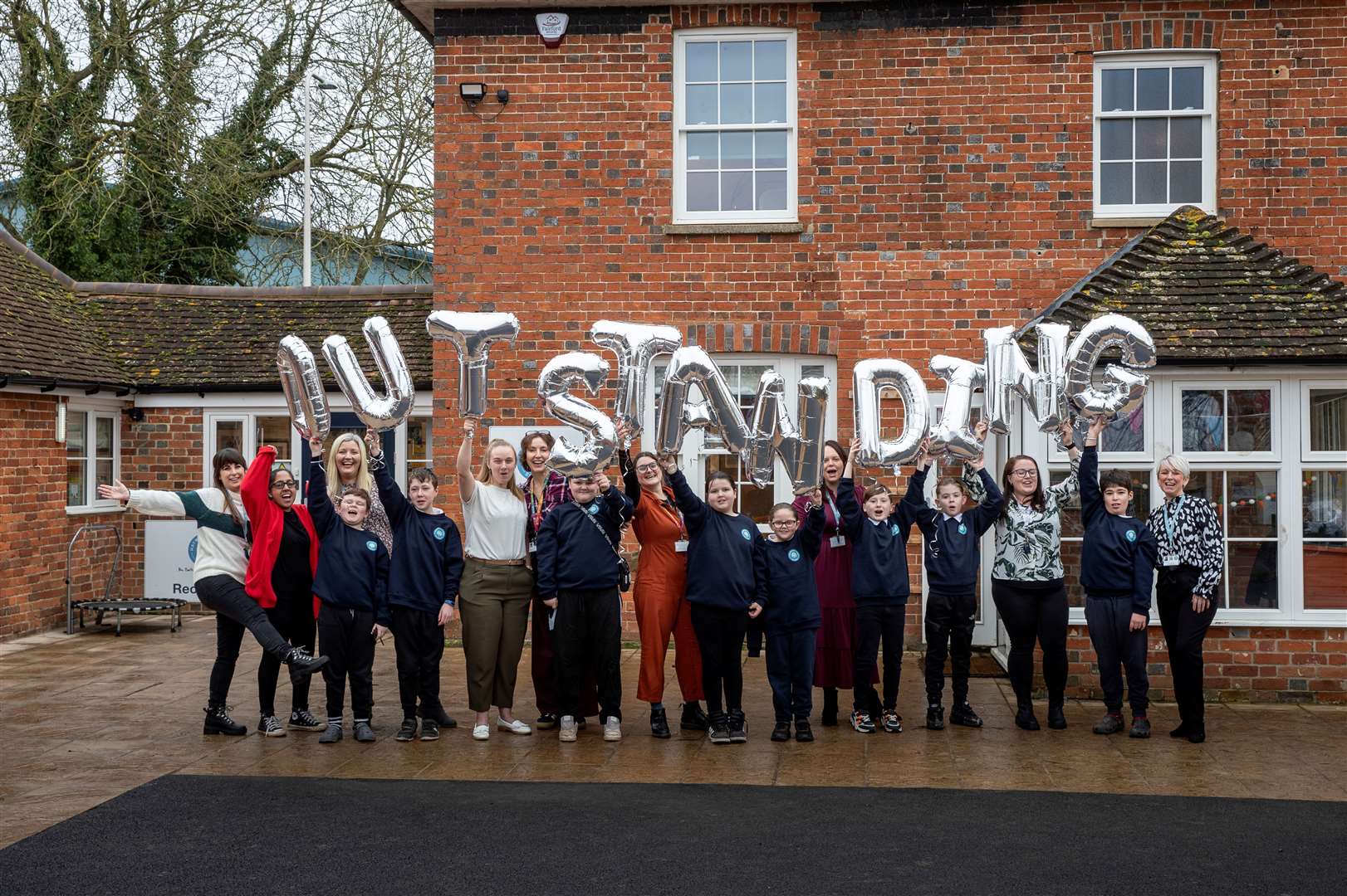 Haywards Farm School celebrating its 'Outstanding' success