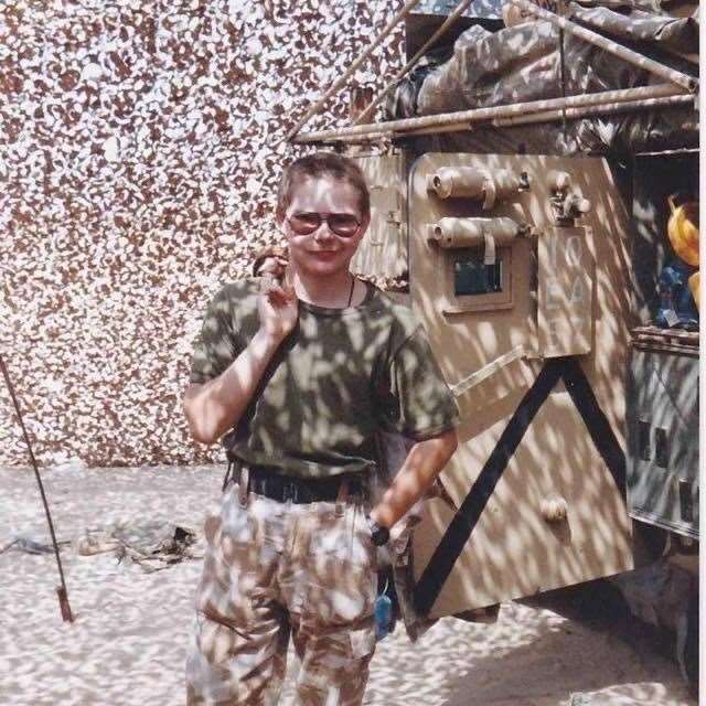 Mark Holden as a young soldier in 1991. (53191654)