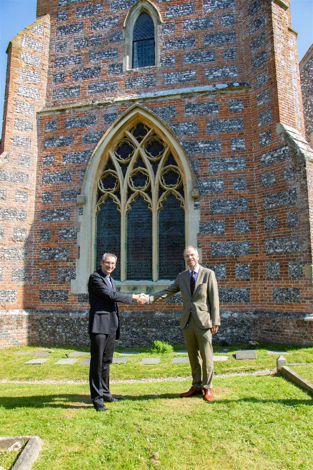 Bradfield College head Dr Christopher Stevens and the Reverend Julian Gadsby, priest-in-charge of the Parish of Bradfield.