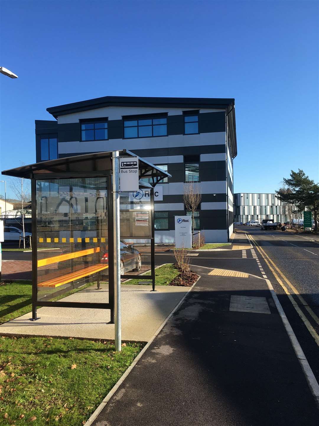 New bus stop at Greenham Business Park