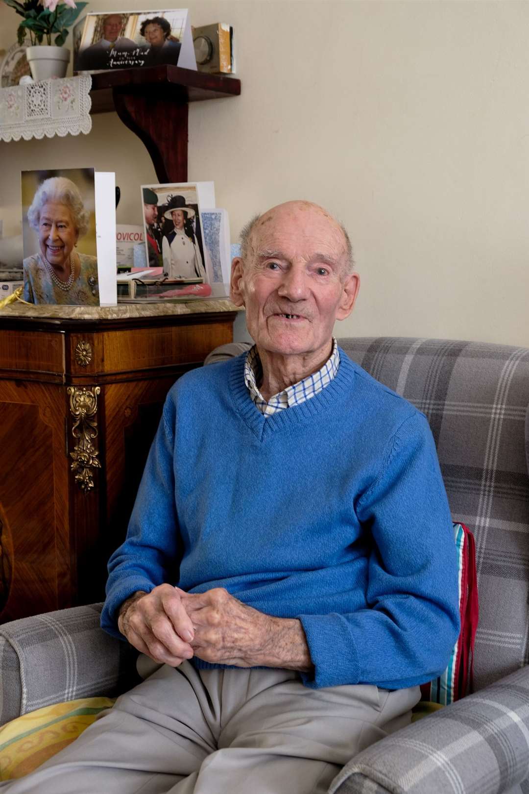 Tom Hawkins celebrates his 100th Birthday .Ref: 20-0821E..Picture by Phil Cannings.. (47267935)