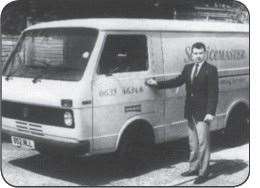 Nick, pictured in 1991 with his van