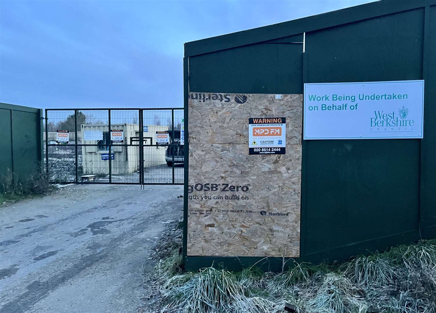 The traveller site at Four Houses Corner, currently undergoing a major refurbishment led by West Berkshire Council