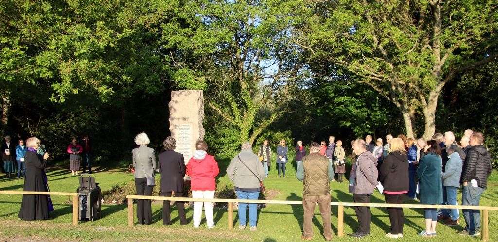Thursday's VE Day 80 service at Silchester War Memorial. Picture by Pete Hughes