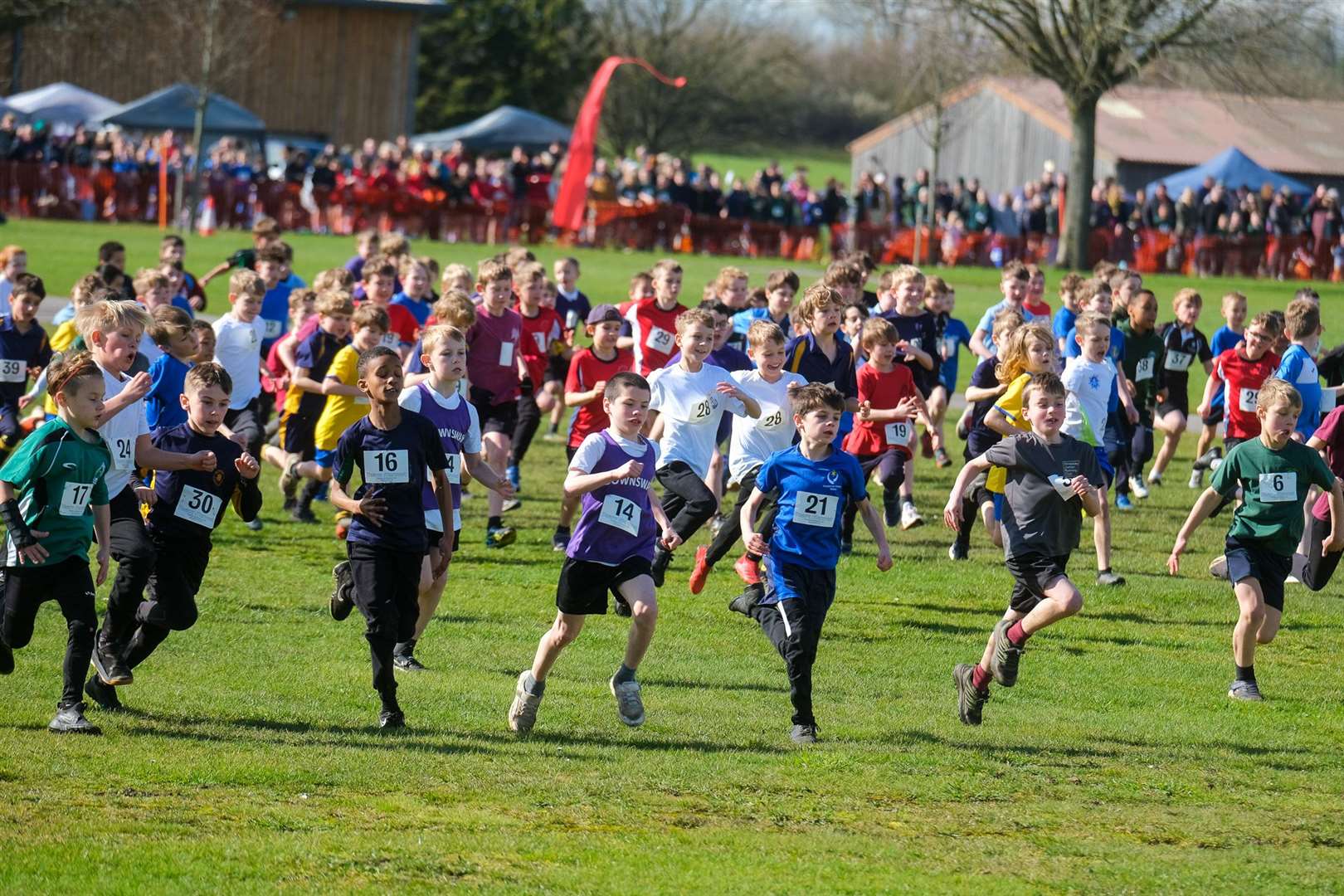 More action from the Year 3 and 4 boys race