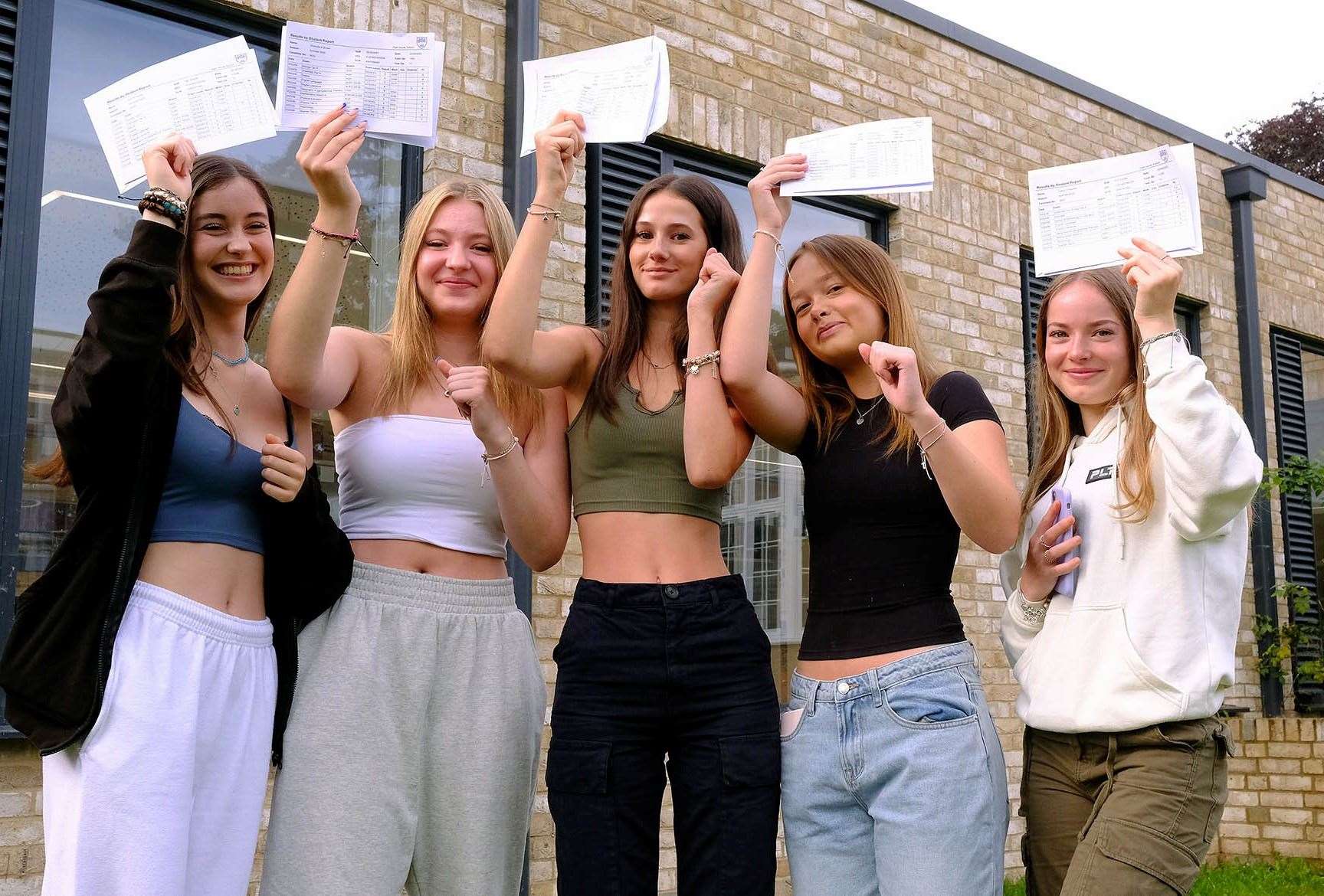 Elin Young, Charlotte Brown, Eva Maughan, Emma Cooke and Carly Chisholm