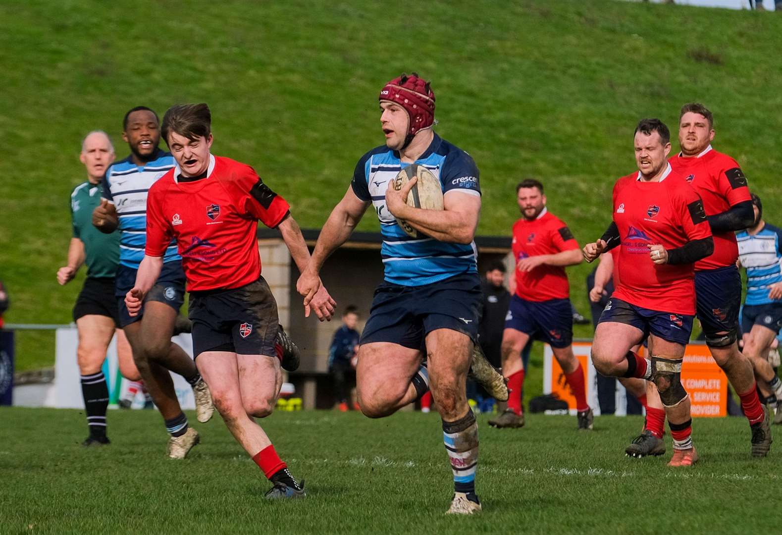 Blues run in one of 11 tries