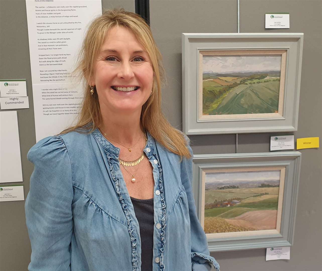 Swire Ridgeway art competition: Caroline Vivian wall art winner Late Spring from the top of The Ridgeway