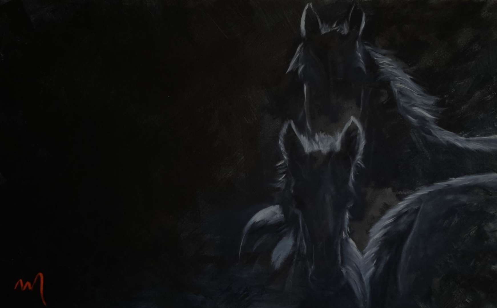 MandiSA Horses in the Moonlight