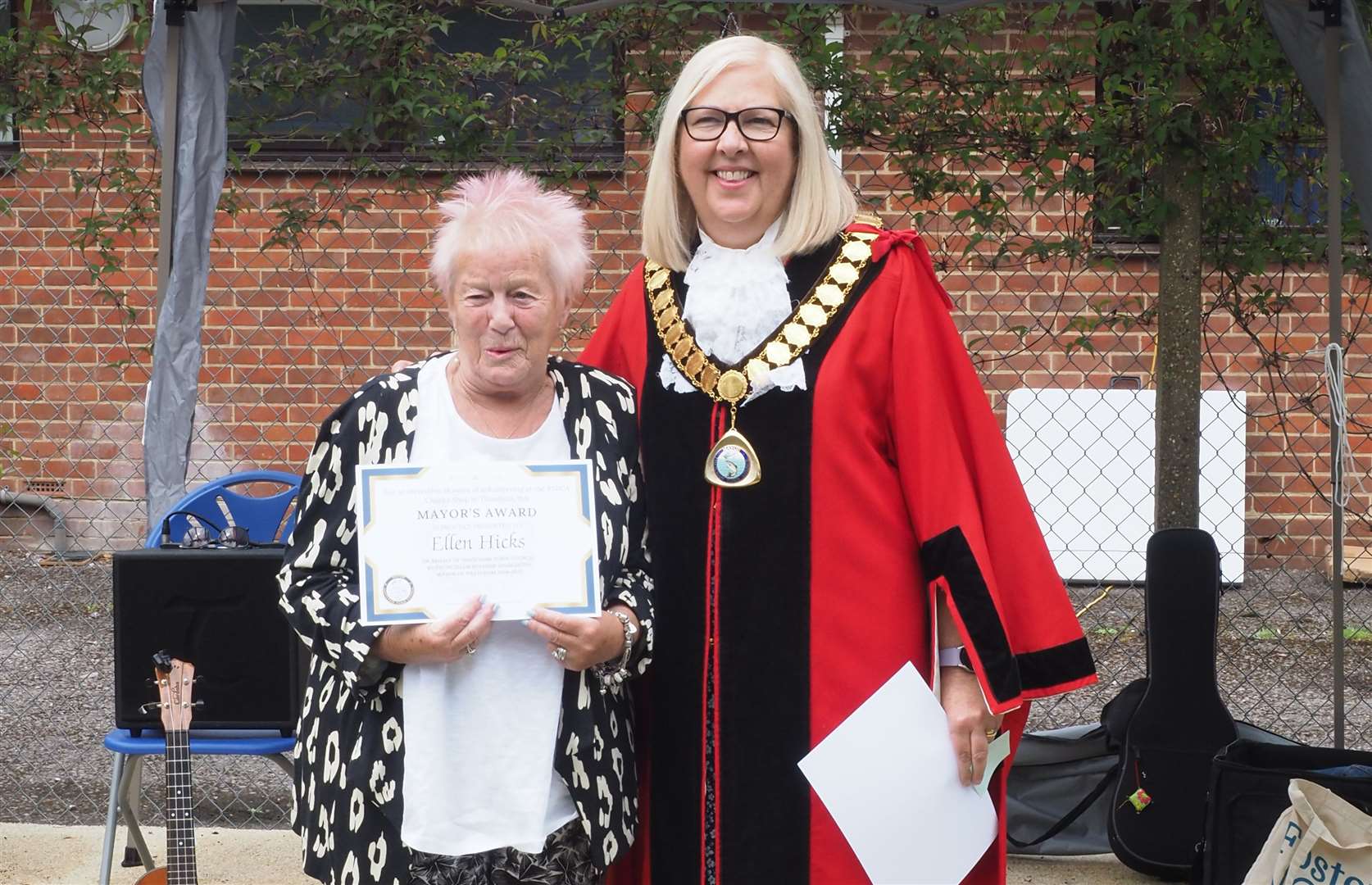 Ellen Hicks and Mayor of Thatcham, Suzanne Adamantos