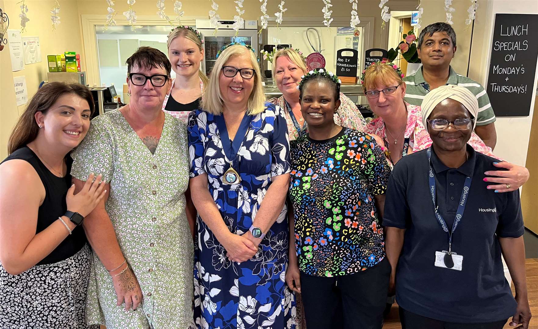 Shannon Pembroke, Sue Hooper, Natacha Parker, Mayor of Thatcham Suzanne Adamantos, Tammy New, Tina Osei, Diane Roberts, Rosalie N Deh and Azhar Ahmed