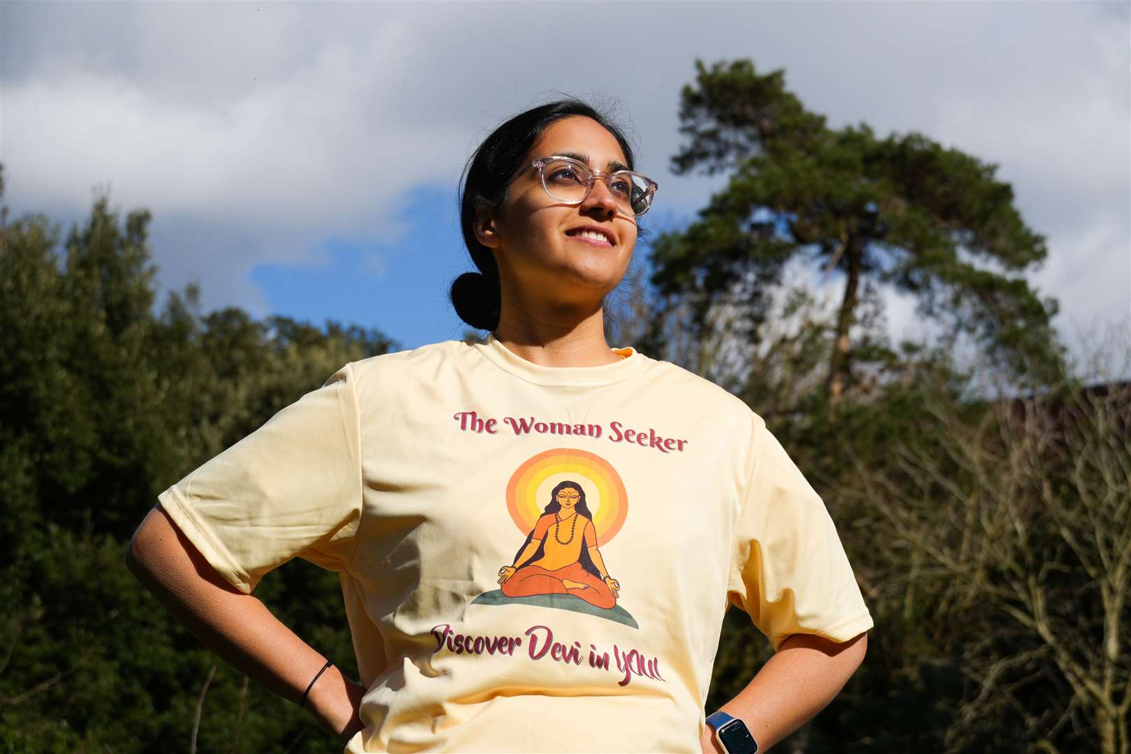 Brahmacharini Shripriya Chaitanya is regularly featured on BBC Radio 4’s Prayer For The Day segment (Chinmaya Mission/ PA)