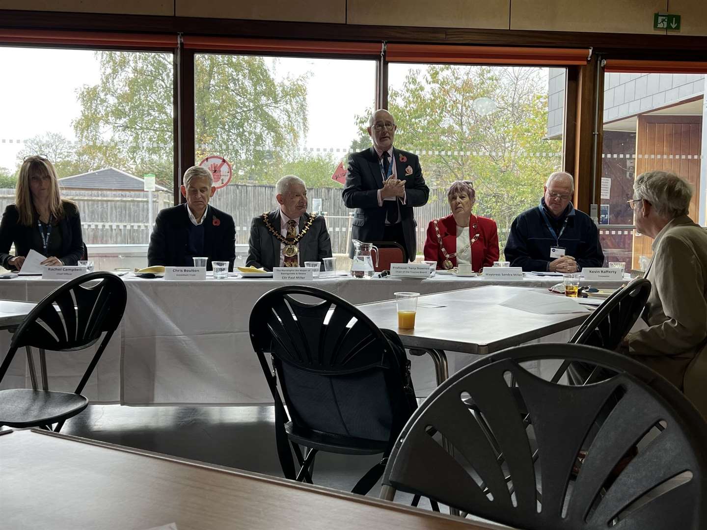 Citizens Advice Tadley chair of trustees Tony Downes speaking at the organisation's AGM