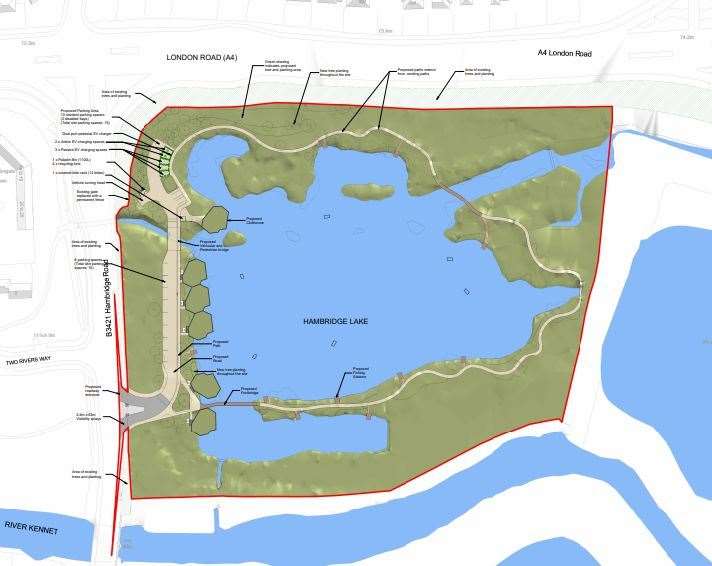 Hambridge Lake plans, picture: RPS Group