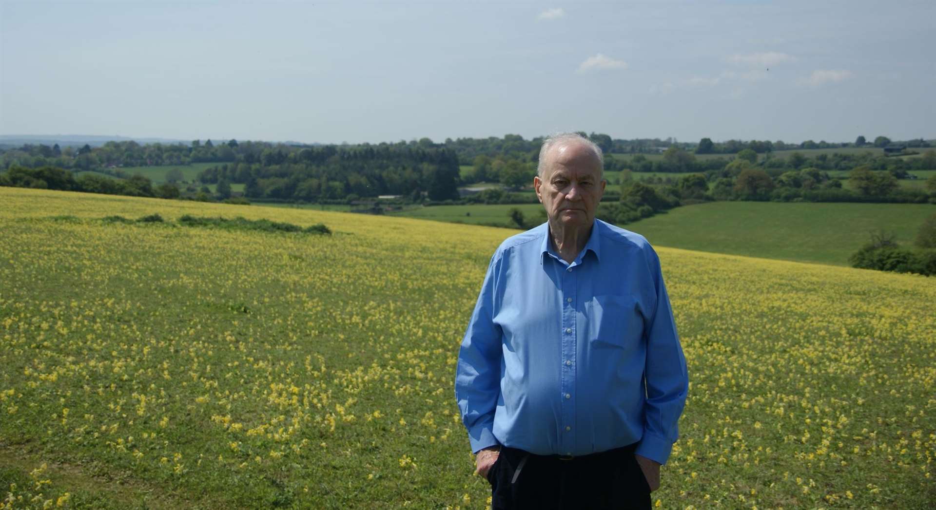 John Duffield stood on his land overlooking the proposed development site. Credit: Adam Smith