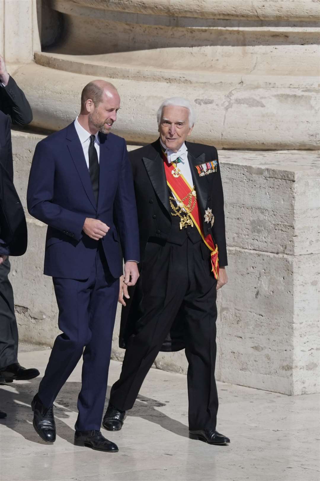 The Prince of Wales arrives for the funeral of Pope Francis in St Peter’s Square at the Vatican (Gregorio Borgia/AP)
