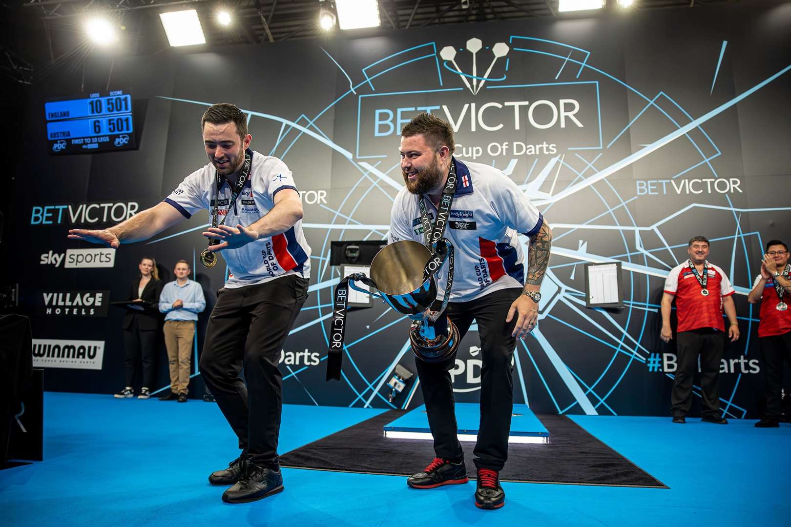 Luke Humphries at the BetVictor World Cup of Darts 2024 - Photo: Jonas Hunold/PDC Europe