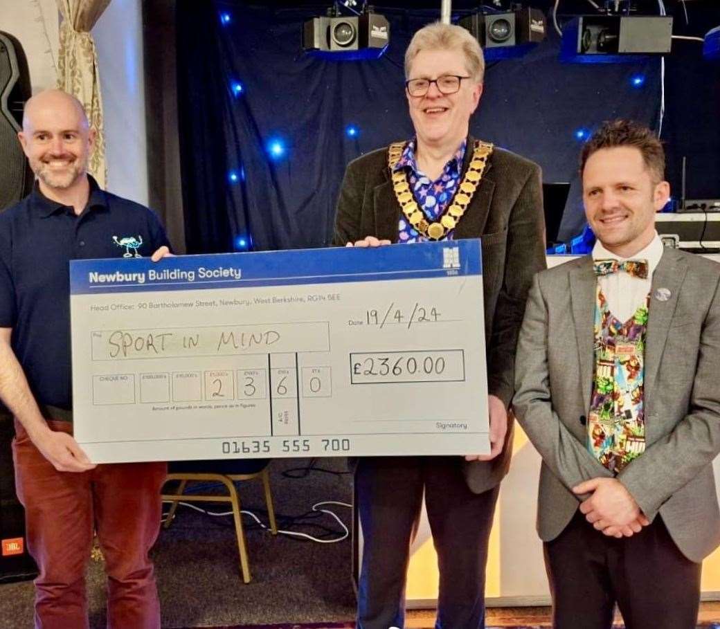 Sport in Mind with mayor of Thatcham Mark Lillycrop and councillor Ben Schiffer-Harte, picture: TTC