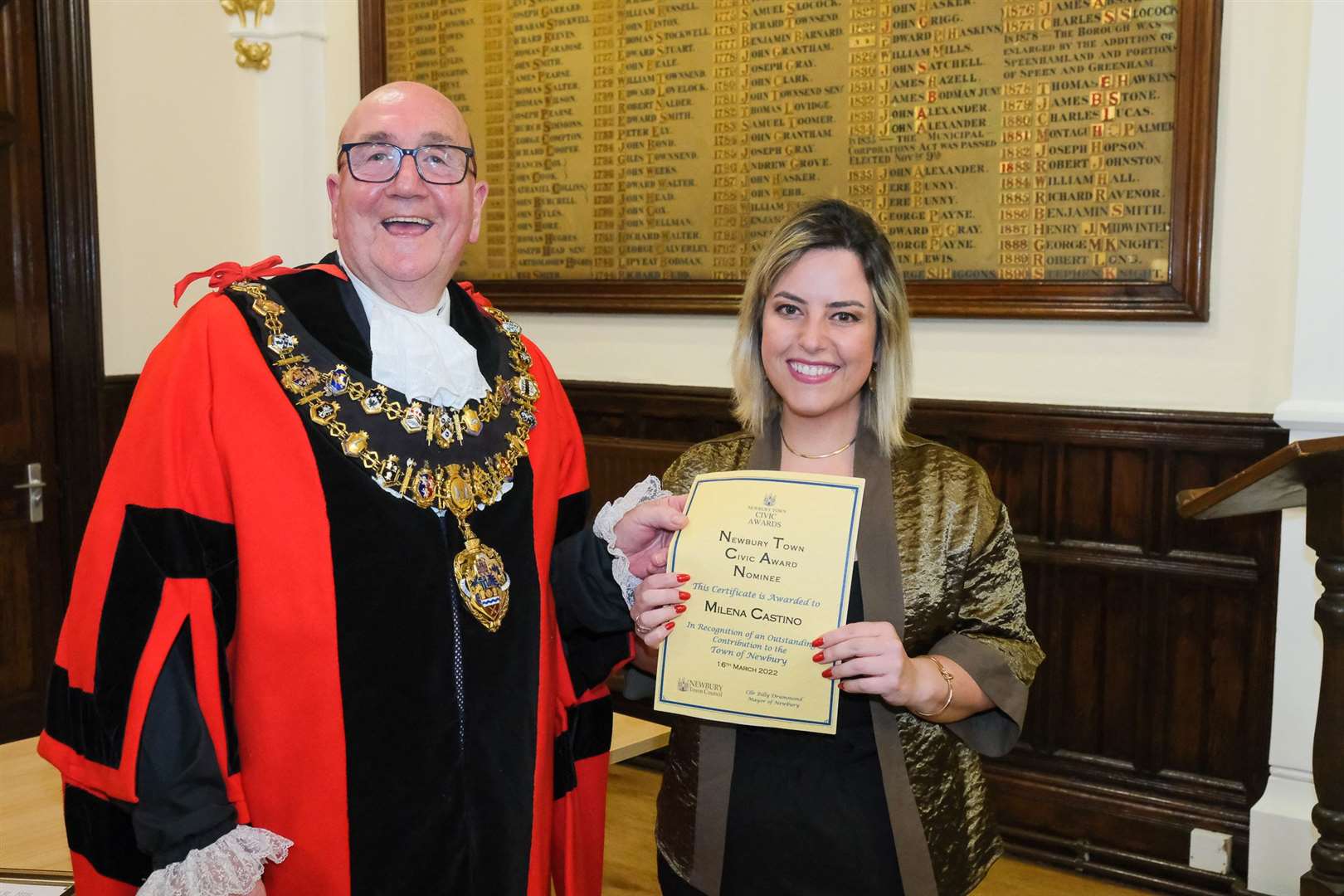Newbury Town Civic Award nominee Milena Castino