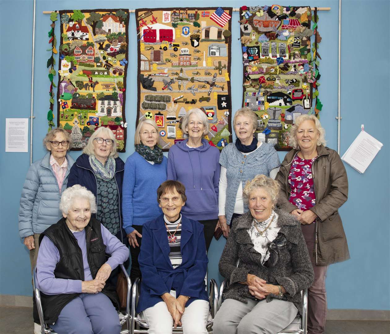 Standing: LtR: Fien Button, Hazel Firth, Jan Lidgley, Alex Sankey, Liz Meldrum and Lesley Hawker Sitting: LtR:, Doreen Scott, Maria Grace and Brenda Agutter Photo by Fiona Cue.