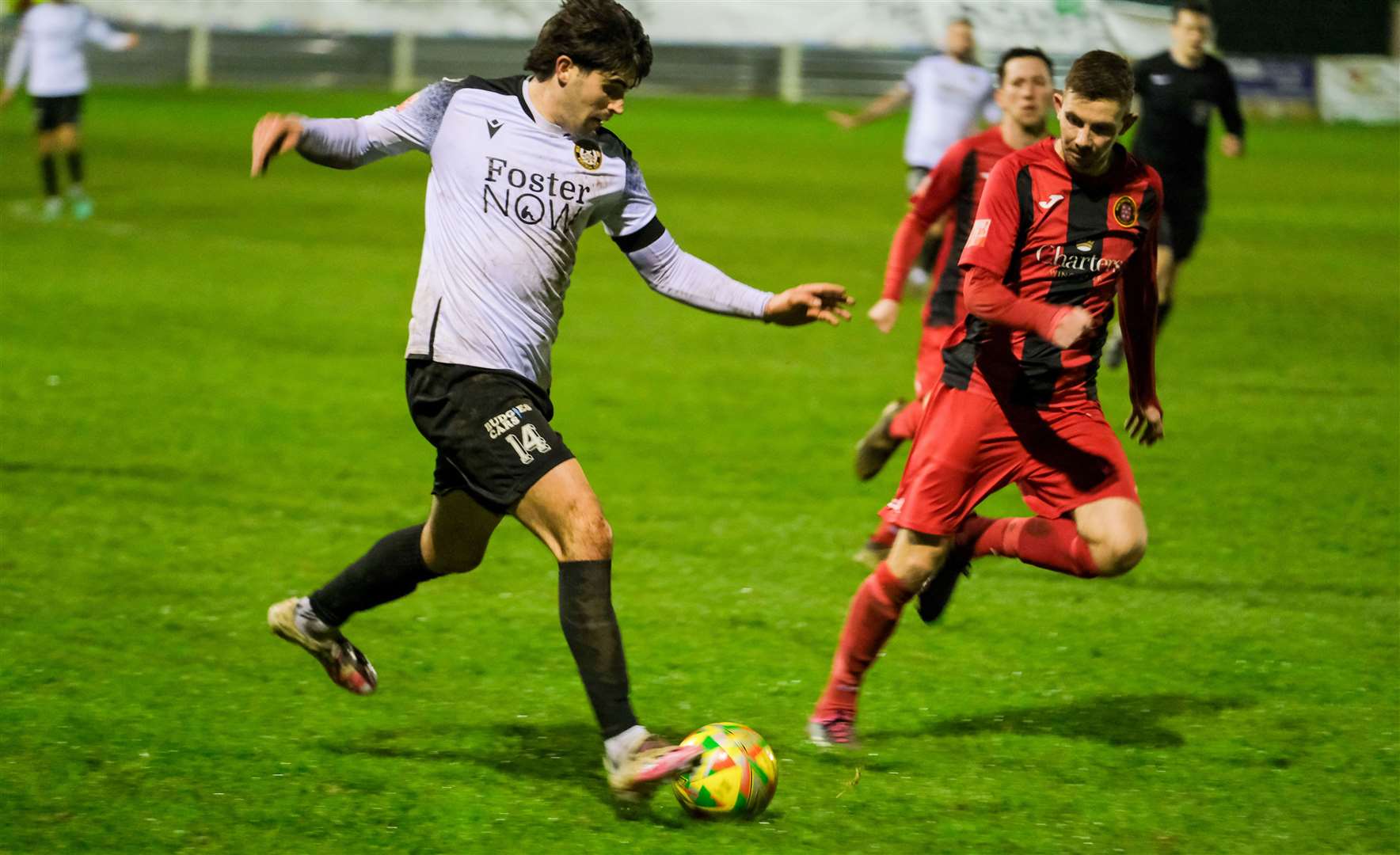 Winger Elis Watts had a quiet night, but missed a good chance to hand Town the lead 17 minutes in