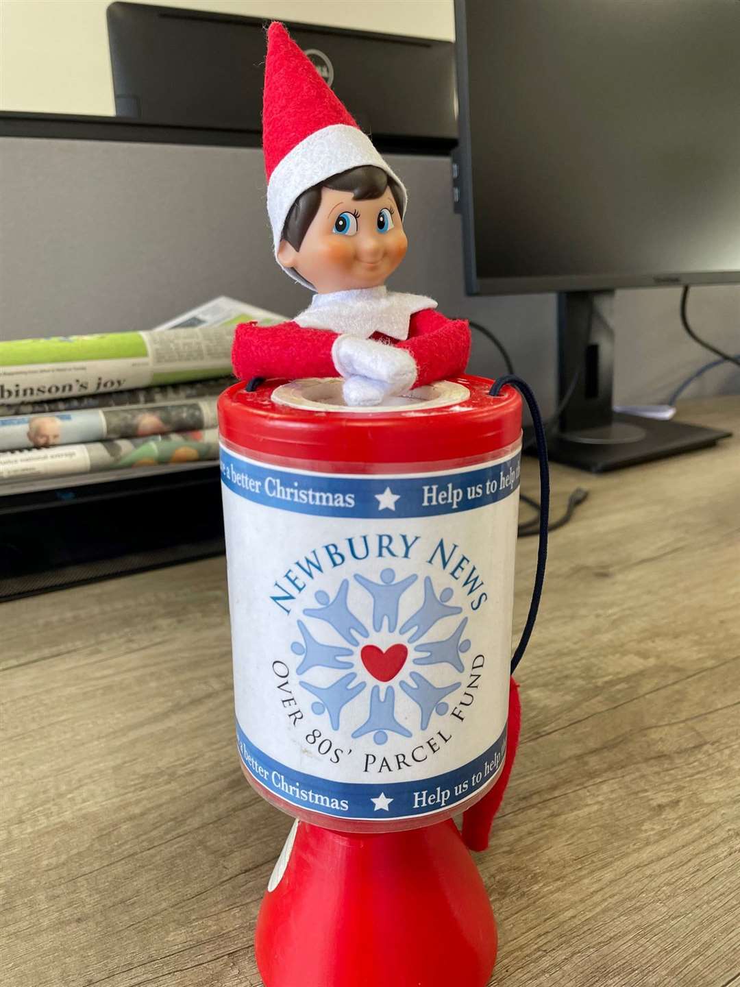 The Over 80s parcels will be distributed this weekend - perhaps he'll make himself 'elf-ful'