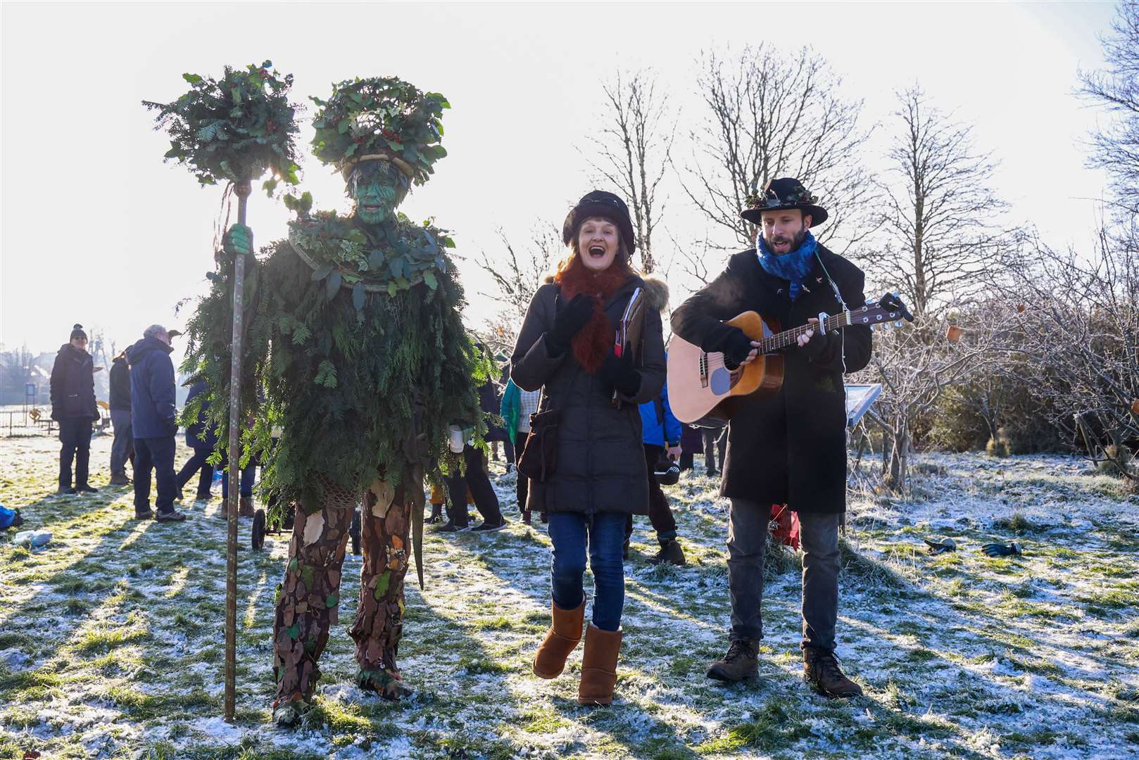 Wassail at the City Recreation Ground orchard in Newbury on January 11