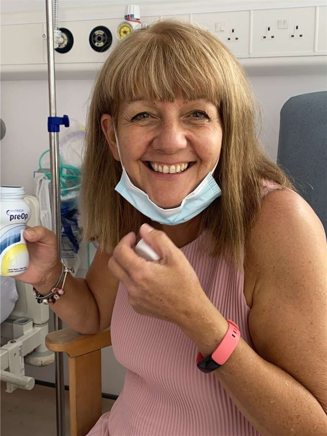 Helen French prepares for her operation