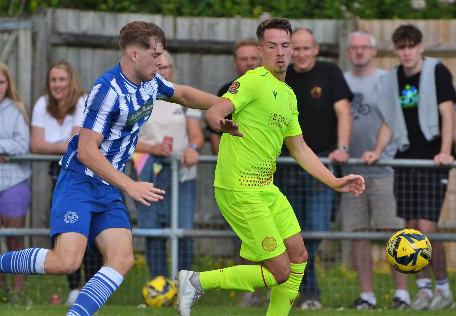 Box-to-box midfielder Nathan Davis on the ball