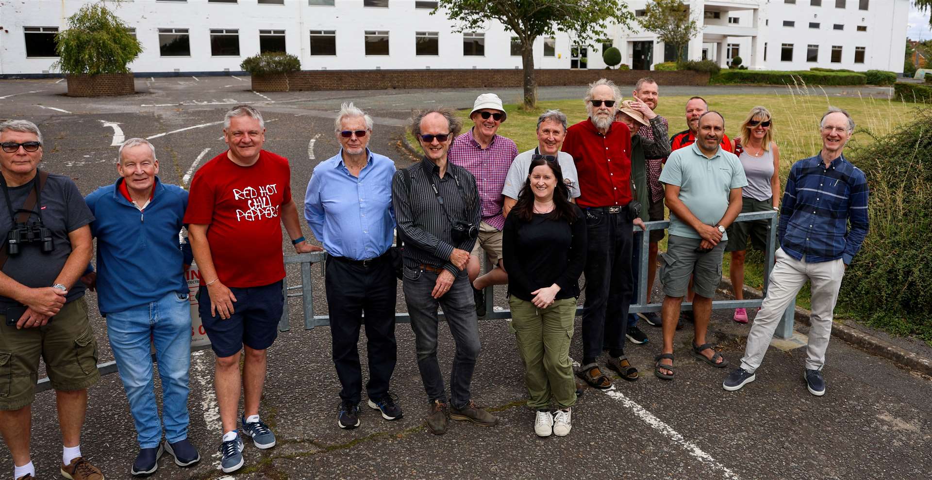 Former Quantel employees gathered at former Quantel in Newbury