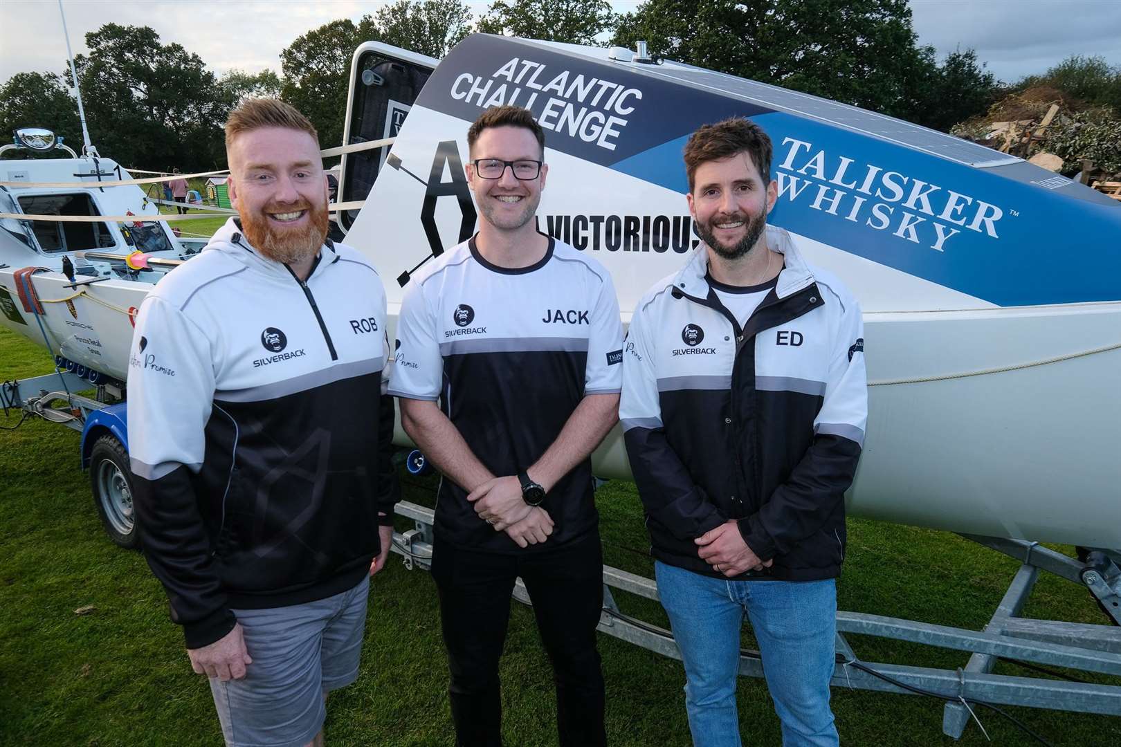 Ed Smith with Rob Murray, Jack Biss before they set sail.