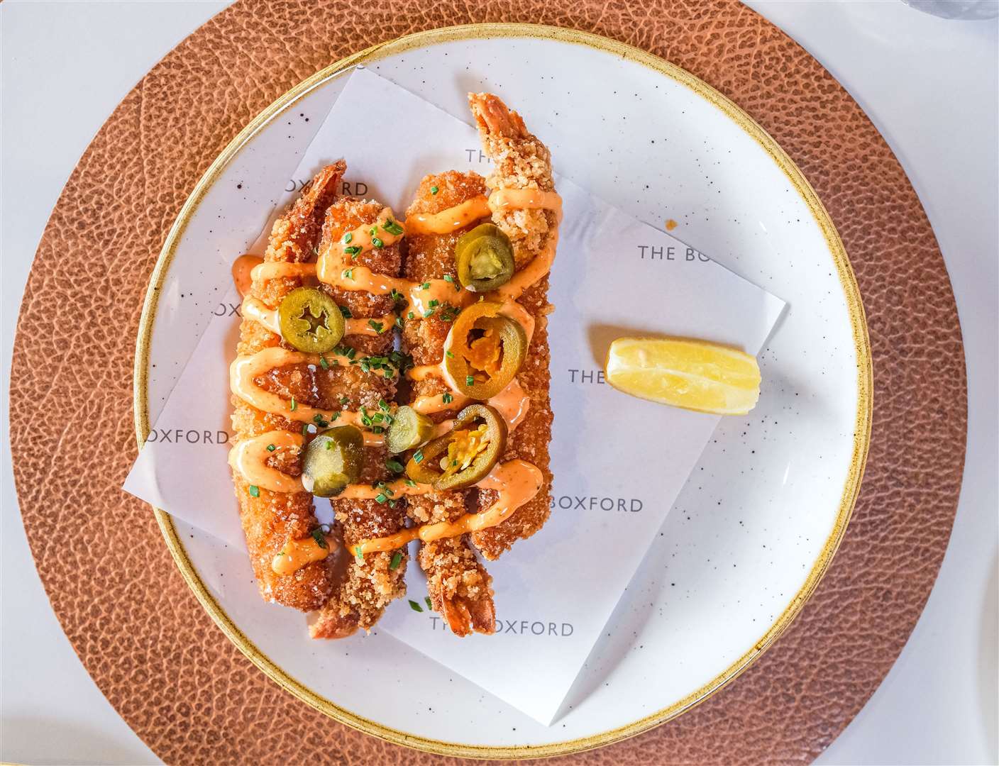 Prawn Tempura with fresh chilli and lemon (£12)
